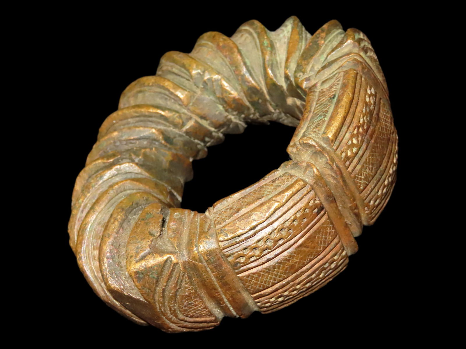19th Century African Slave Bracelet Currency, Nigerian Niger Baoule' Dogon Cuff (1 of 6)