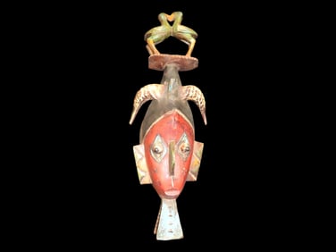 27" Mali Wood Tribal mask, African,