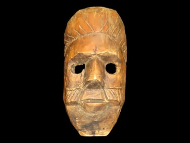 Nepal Shaman Mask, Wood, 10 3/4" Tall