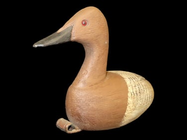 18" Female Canvasback Duck Decoy, Working decoy with new paint