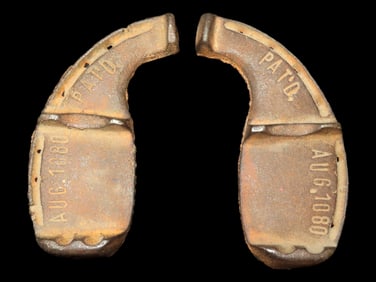 RARE Hand Forged Iron Oxe Shoe, 1800's-Patended AUG 1880