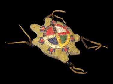 Native American Beaded Turtle Umbilical Fetish