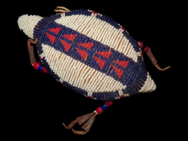 Native American Beaded Turtle Umbilical Fetish