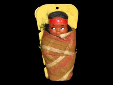 Native American Papoose on Cradleboard Skookum Doll