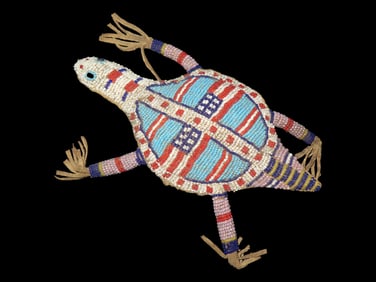 Native American Beaded Turtle Umbilical Fetish