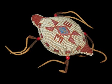 Native American Beaded Turtle Umbilical Fetish
