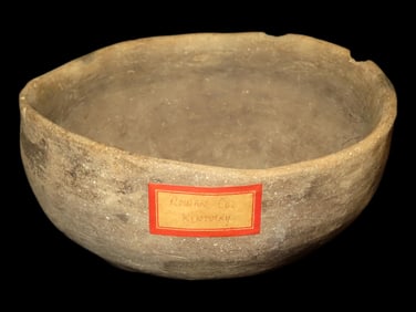6 1/2" x 3 1/4" Native American Mississippian Culture Bowl, found in Rowan Co., Kentucky