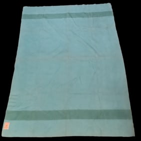 90" x 68" Vintage "Reseda" 4 point(Double) 100% Wool Hudson's Bay Point Blanket