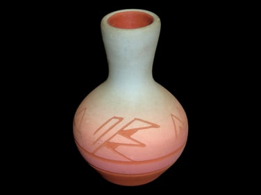 4 1/4" Signed Native American Pottery Vessel