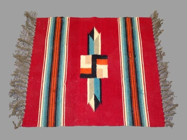 19 3/4" x 18 1/4" Native American Saddle Blanket