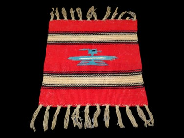 10" x 10" Native American Thunderbird Tapestry