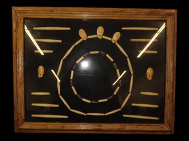 Frame of Historic Northwest Bone Beads