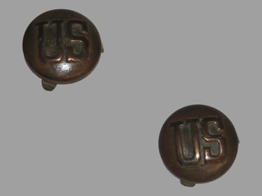 Set of 2 Rare US Army Bridle Rosette Badges from WWI