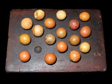 Vintage Marbles and Marble Display