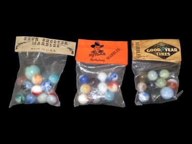 Lot of Misc Advertisement Marbles, Hopalong Cassidy, Shur Shooter