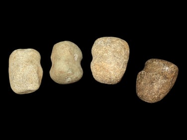 Lot of 4 Native American Field Grade Hardstone Tools- Axes
