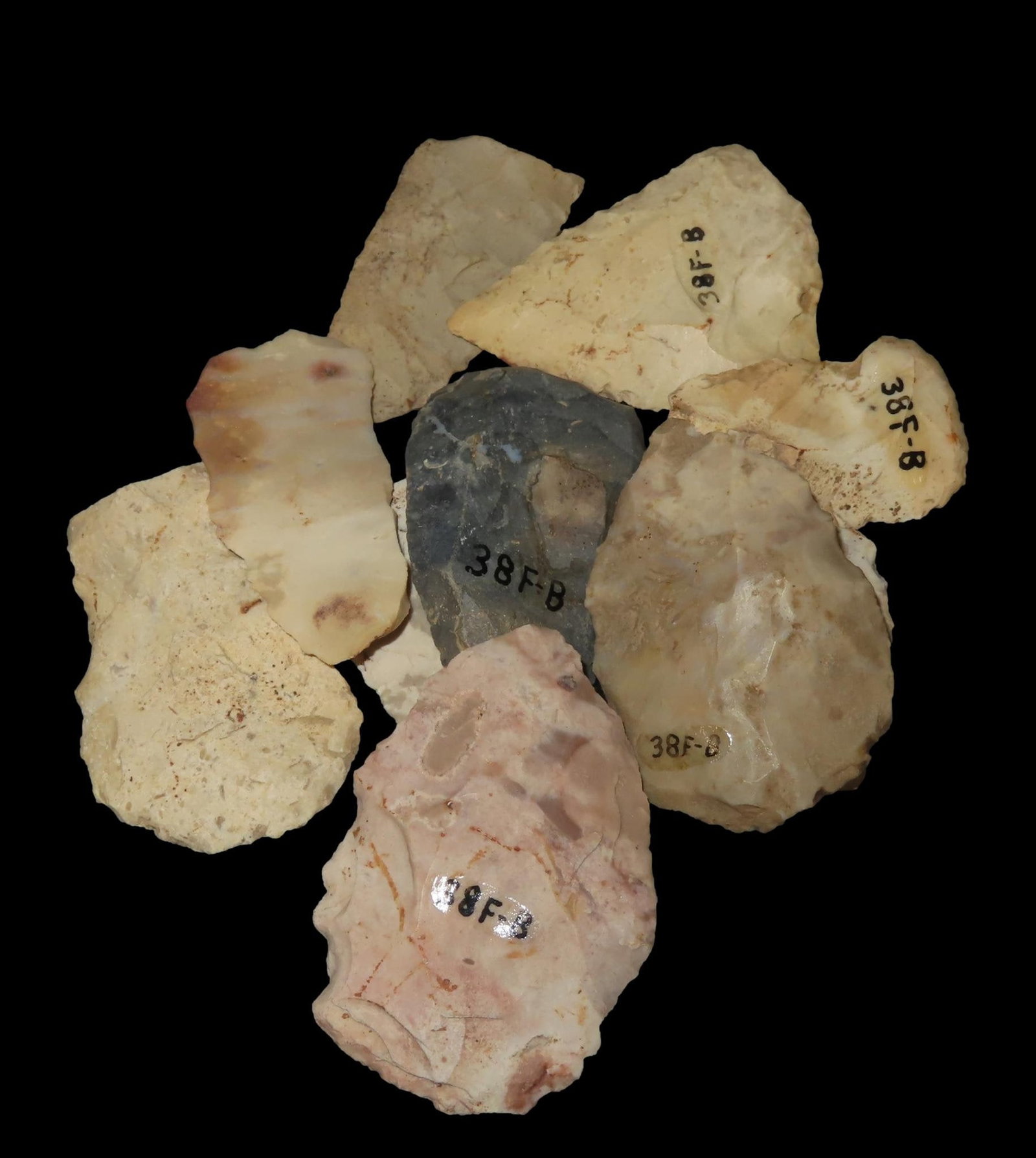 Group of Common Blades and Arrowheads: Group of Common Blades and Arrowheads