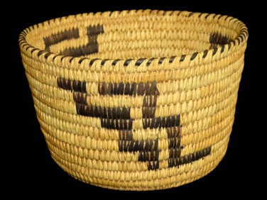 5" x 8 1/2" Vintage Native American Papago Basket