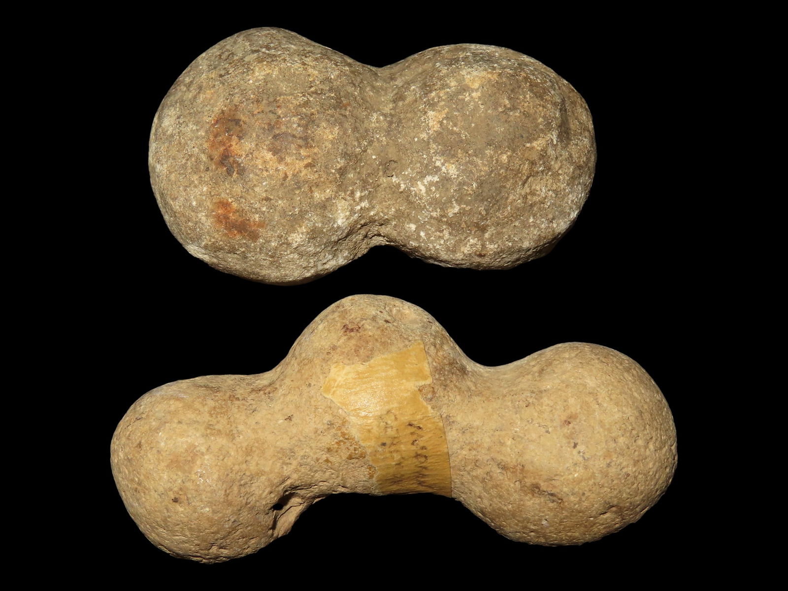 Lot of 2 Navajo Sandstone Concretion Net Weights (1 of 5)