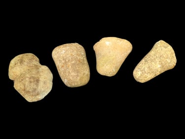 Lot of 4 Native American Field Grade Hardstone Tools- Pestles, Axe