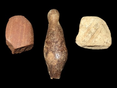 Lot of 3 Stone Tools, Shaft Straightener