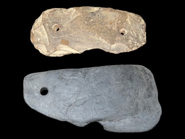 1 Gorget and 1 Slate Pendant