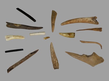Group of Antler and Bone Tools, Adams Co., Ohio Mound finds