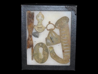 Rikers Case of Civil War Era Excavated/Metal Detector Finds