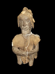 9" Hand Carved Wooden Folk Art Figure