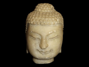 6" x 3 3/4" Marble Bust of Buddha