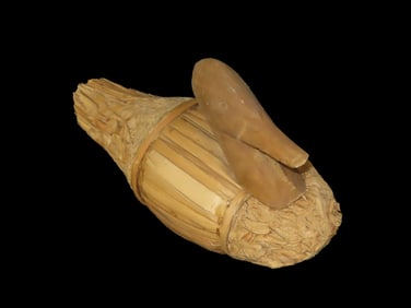 11 1/2" 1940's Folk Art Reed Duck