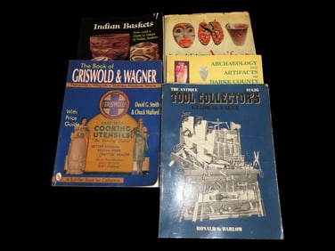 Lot of 4 Collectors Books-Griswold, Indian Baskets, Artifacts, Tools