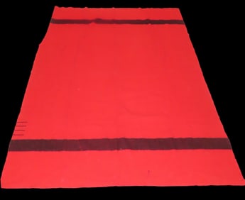 72" x 66" Vintage Horner 100% Australian Wool Point Blanket, few small holes