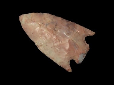 Beautiful 2 1/2" Corner Notch, Licking County Ohio, ex Dr. Copeland, Very Colorful & Well Flaked