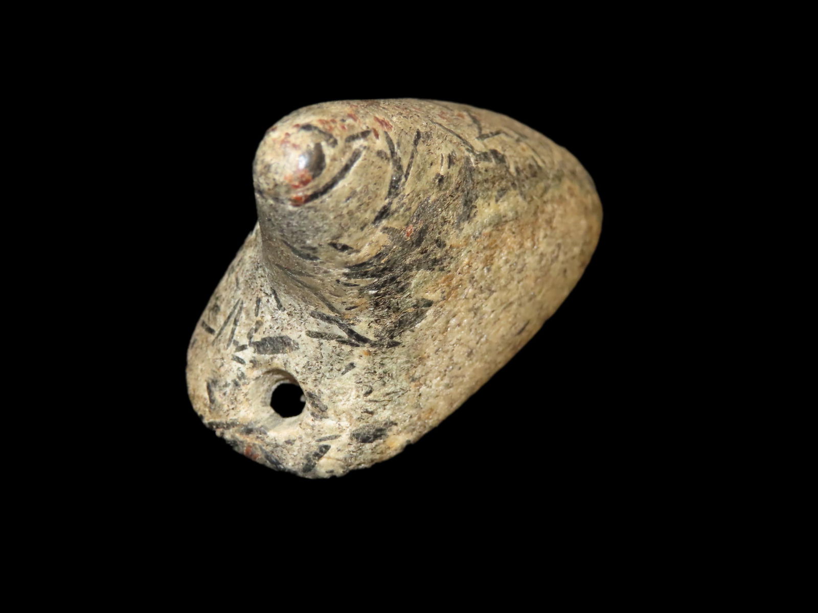 Rare Porphyry Bust Birdstone, Brown Co. Indiana, Perino & Motley COA's. Ex Junior Clemens, Tom: Rare Porphyry Bust Birdstone, Brown Co. Indiana, Perino & Motley COA's. Ex Junior Clemens, Tom Davis, Pat Orsary, Brandon Vanderver. Really well shaped example with great polish. Great colorful Exampl