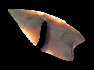 Incredible 2 5/8" Translucent Banded Pedernales, Uvalde County Texas, Needle Tipped, Thin and