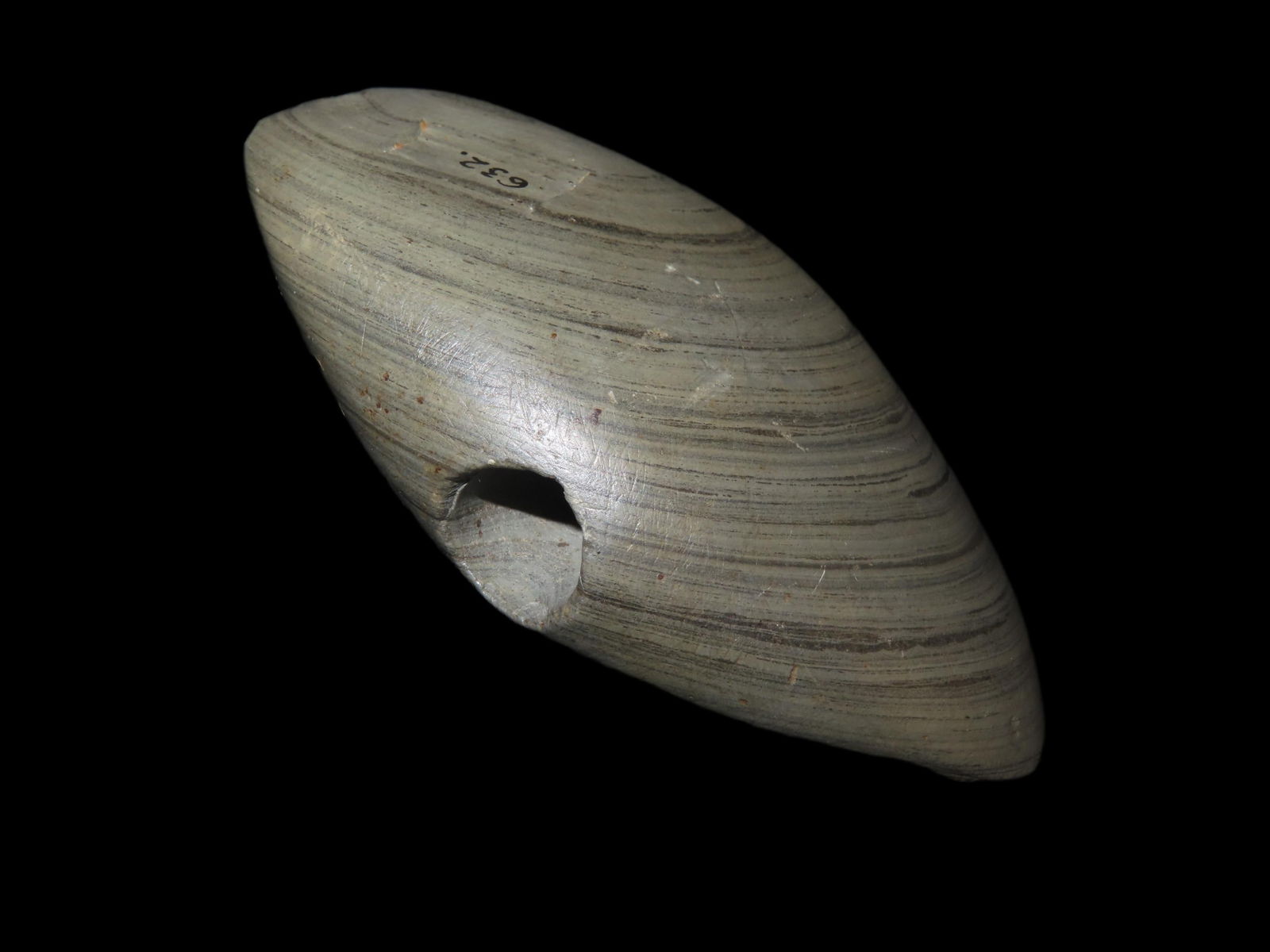 3 3/4" Winged Bannerstone from Wisconsin, Bennett COA, Beautiful Vivid Banding, Great Polish, ex (1 of 9)