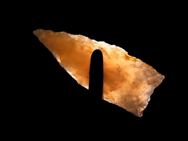 Translucent Agate Plainview, Northern high Plains, Rogers COA, 1 15/16" Long, Incredible Material,