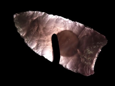 Exceptional 2 7/8" Black Rock Concave, Harvey Co. Oregon, Beautiful Highly Translucent Obsidian.