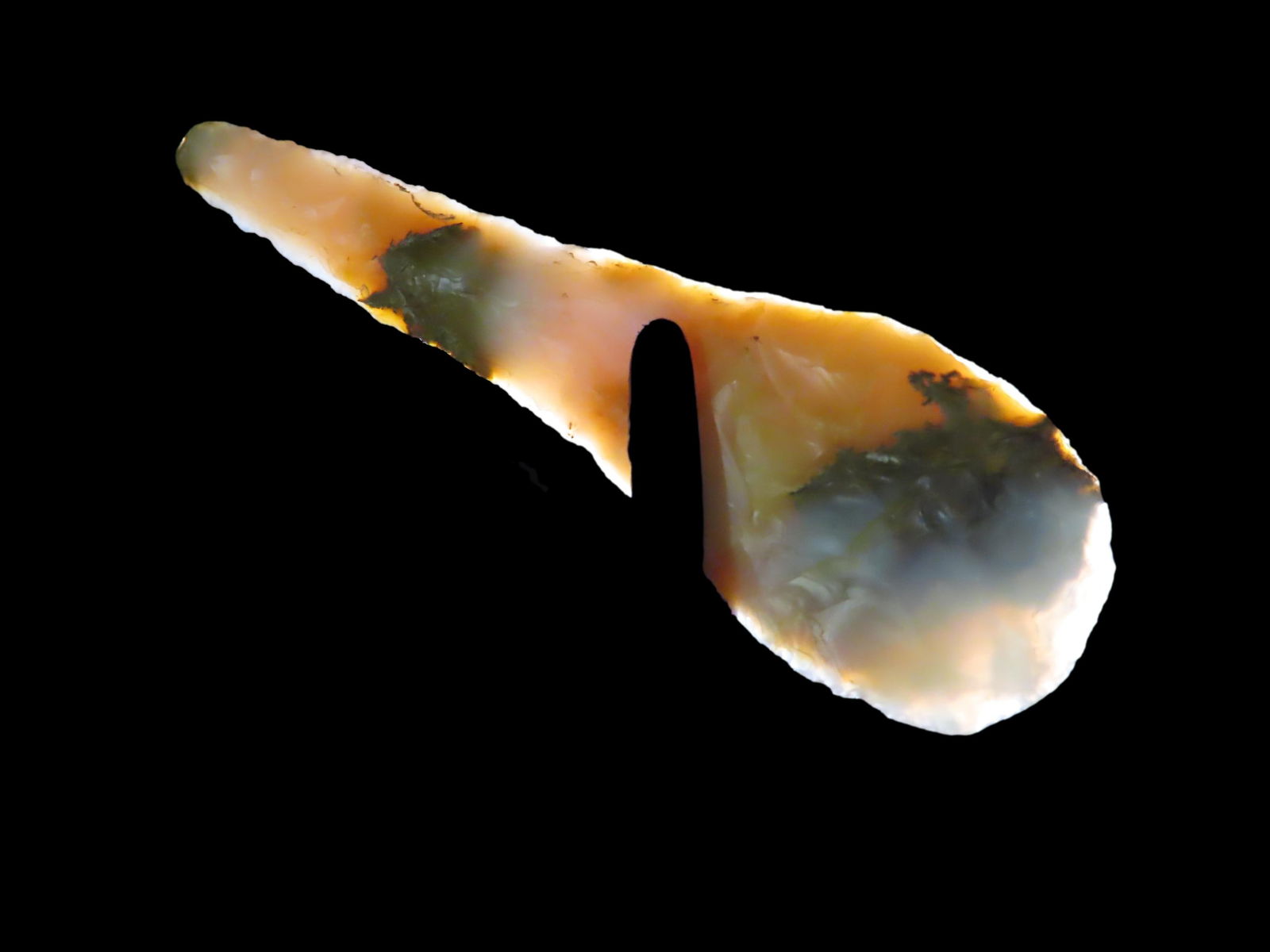 2 7/8" Colorful Agate Paddle Drill, Oregon, Columbia River Area. Incredible Color, Highly (1 of 6)