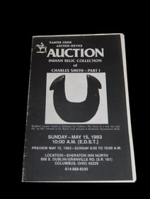 1983 C.C. Smith Indian Artifact Collection Auction Catalog, Part 1, Painter Creek Auction Service,