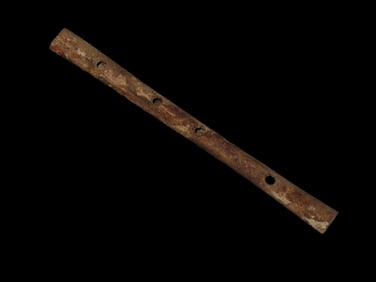Rare 4" Bone Flute, Glover's Cave, Christian Co, Kentucky, Motley COA. Ex Col. Raymond Vietzen