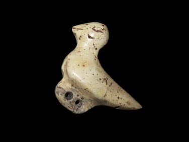 Amazing Bird Effigy Gorget, Ross Co. Ohio, Motley COA. Highly Polished Ohio Pipestone. Very Unique