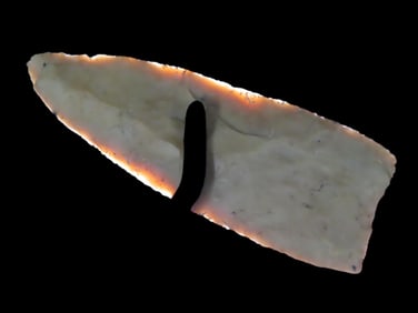 3 7/16" Plainview, Kerr Co. Texas. Motley COA. Nicely Flaked Example, Semi Translucent,, Covered in