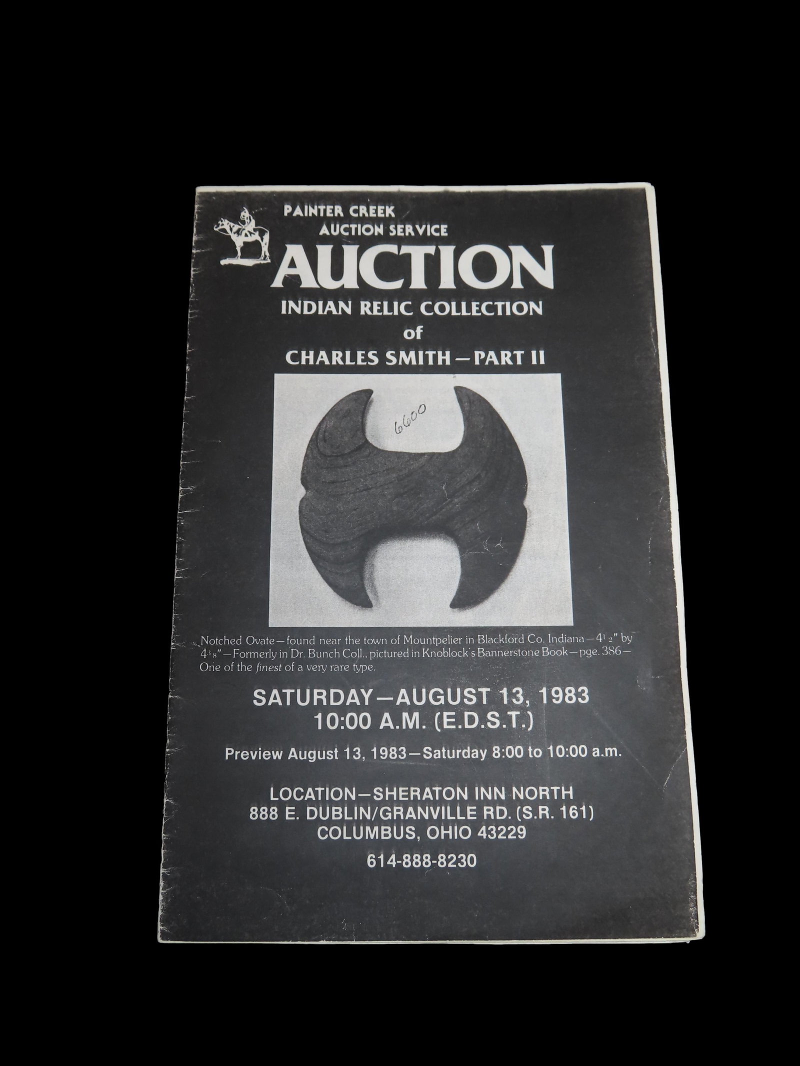 1983 C.C. Smith Indian Artifact Collection Auction Catalog, Part 2, Painter Creek Auction Service, (1 of 4)