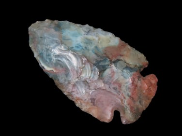 Super Colorful Flint Ridge Dovetail, Scioto Co. Ohio, Motley COA, 3 1/16" Long. Outstanding Color
