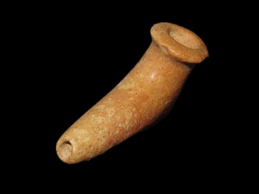 2 1/2" Elbow Pipe, Hamilton Co. Ohio, Pipestone, Motley COA. Great Old Example with Amazing Polish