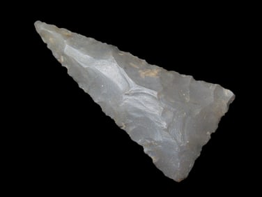 Incredible 2 7/16" Triangle, Hardin Co. Kentucky. Very Nice & Very Large Example, Well Flaked with