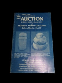1984 Richard Murray, Quincy Illinois Indian Artifact Collection Auction Catalog, Part 3 , Painter