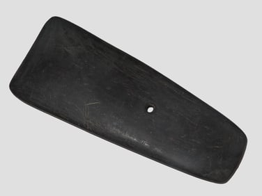 5 1/2" Slate Pendant, Ridgeville Indiana, Randolph County. Nice Large Example with Great Patina &
